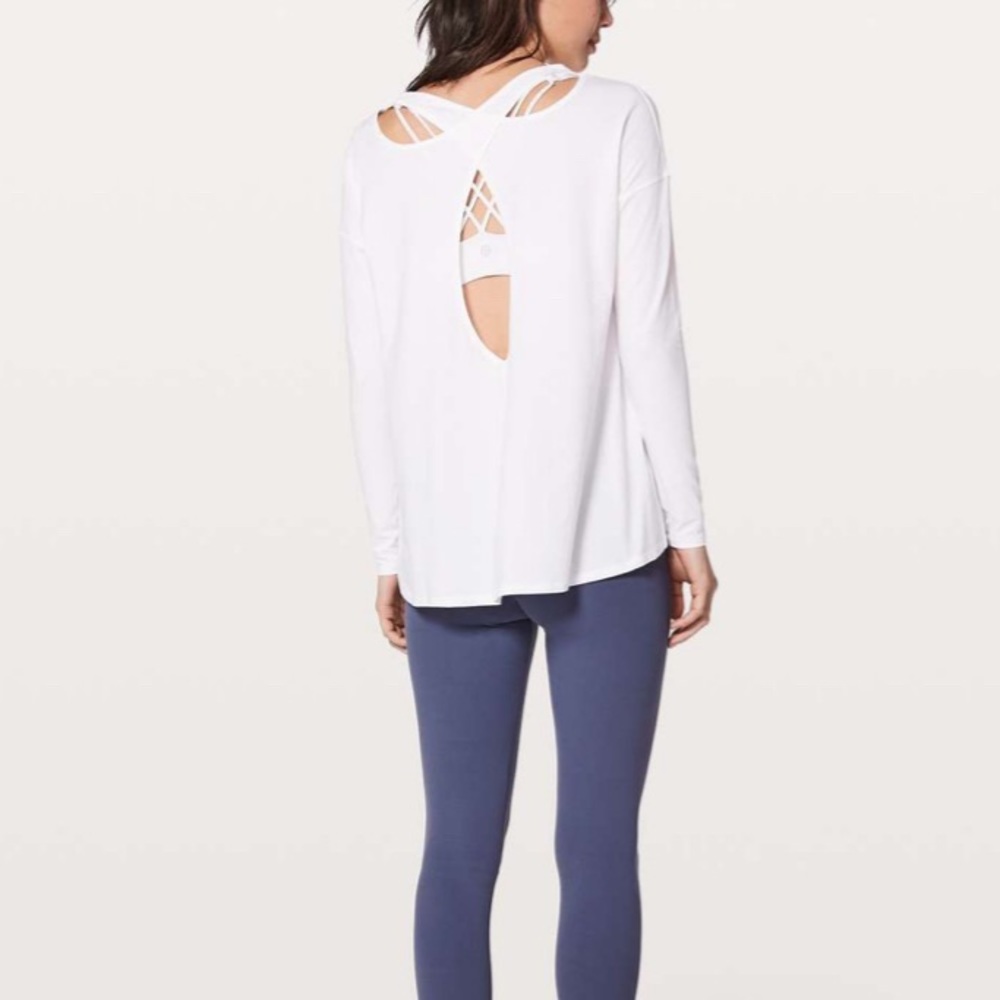 Lululemon Back Into It Long Sleeve White